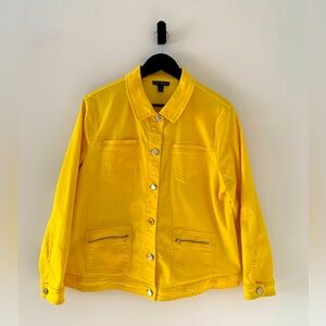 Tribal Jean Style Yellow Stretch Jacket Size 1X